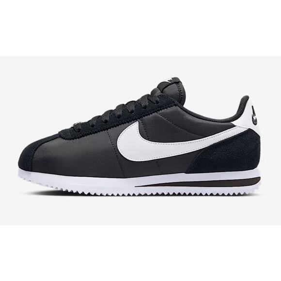 Nike Women's Classic Cortez Casual Sneakers Black White Sz 8.5 - Picture 1 of 15